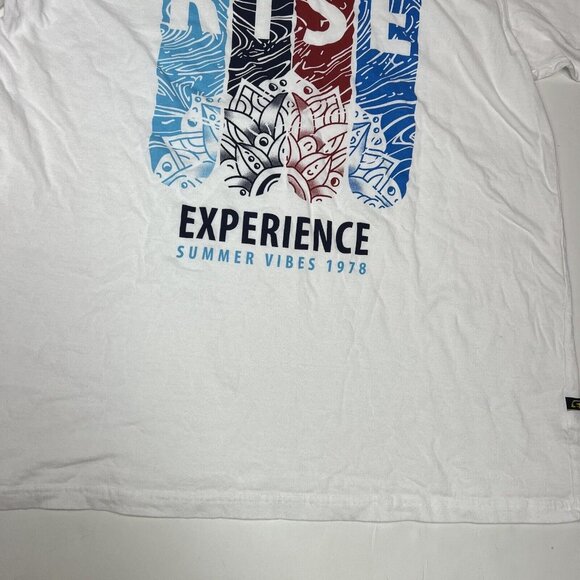 Shots Men T-shirt Men Size XXXL White Short Sleeve V-Neck Rise Summer Vibes 1978 - Picture 3 of 9